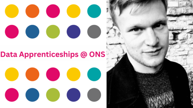 Text: Data Apprenticeships at the ONS